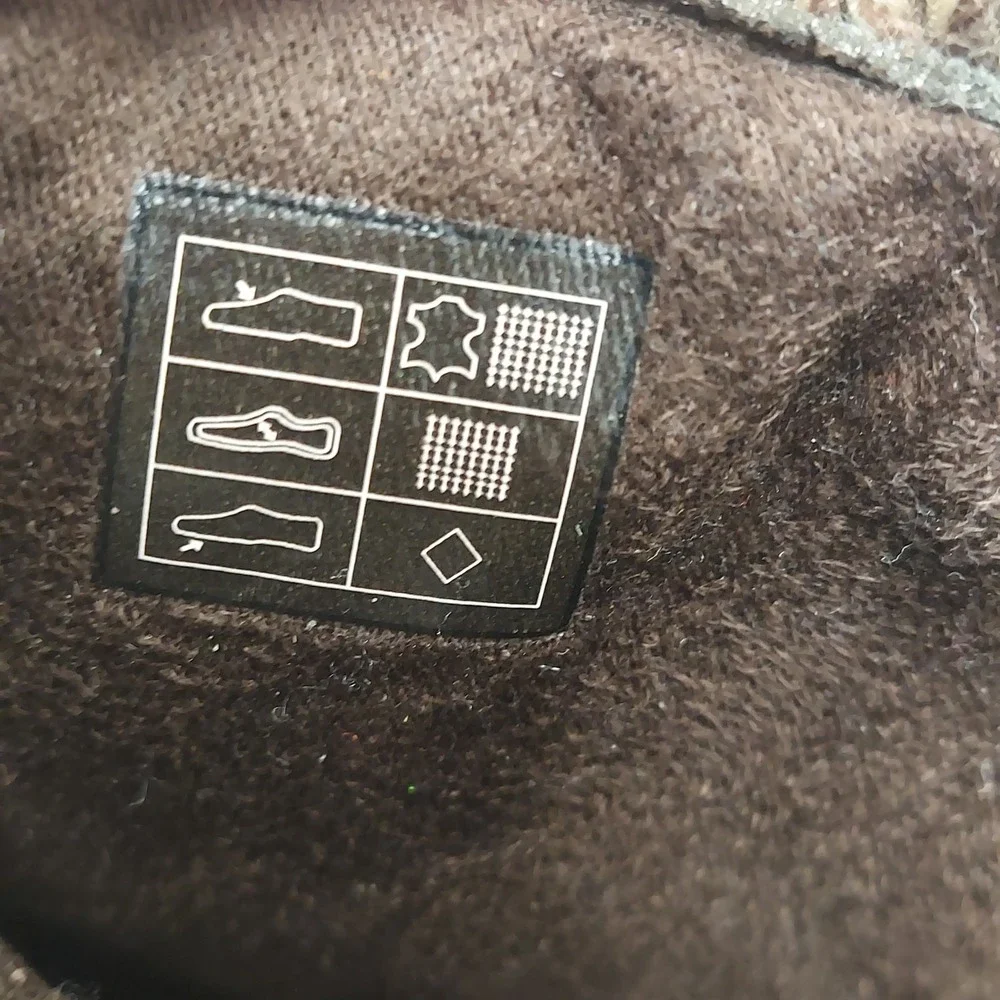 Keen Suede Leather Knit Sweater Cuff Boots Brown Mid Calf Womens Size 9